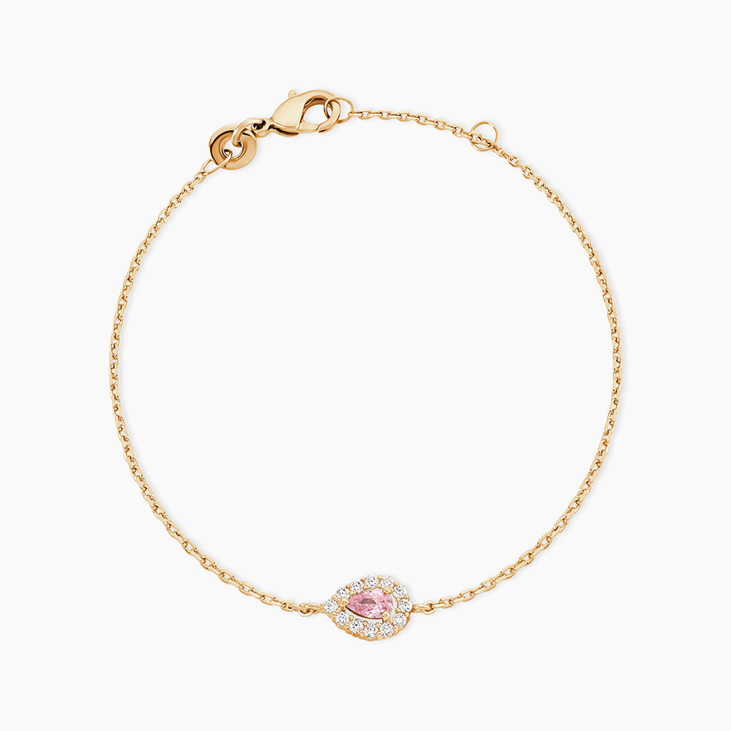 Bracelet Zihna Plaqu&eacute; Or Jaune Pierre De Synth&egrave;se Oxyde - Bracelets fantaisie Femme | Marc Orian