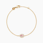 Bracelet Zihna Plaqu&eacute; Or Jaune Pierre De Synth&egrave;se Oxyde - Bracelets fantaisie Femme | Marc Orian