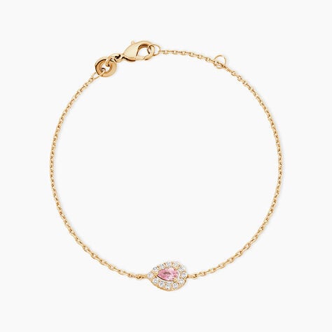 Bracelet Zihna Plaqu&eacute; Or Jaune Pierre De Synth&egrave;se Oxyde - Bracelets fantaisie Femme | Marc Orian