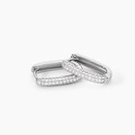 Cr&eacute;oles Madame Argent Blanc Oxyde De Zirconium - Cr&eacute;oles Femme | Marc Orian