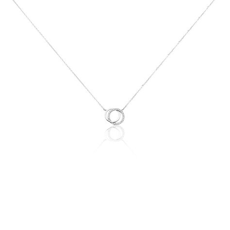 Collier Or Blanc Tresha Diamants - Colliers avec pierres Femme | Marc Orian