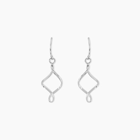 Boucles D'oreilles Pendantes Louison Argent Blanc - Pendantes Femme | Marc Orian