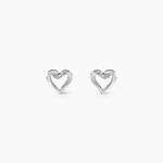 Boucles D'oreilles Puces Kaina Or Blanc Diamant - Puces Femme | Marc Orian
