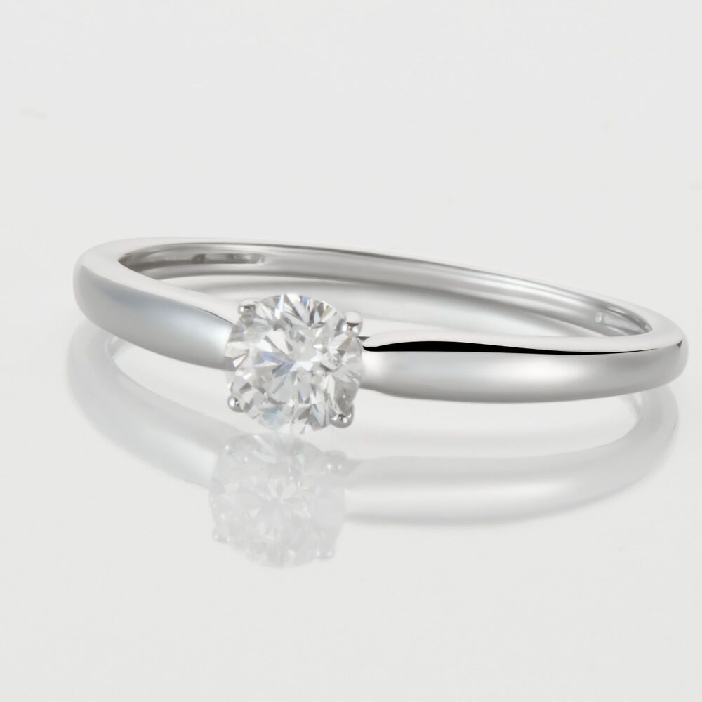 Bague Solitaire Or Blanc Flora Diamant - Solitaires Femme | Marc Orian