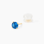 Boucles D'oreilles Puces Carin Serti Griffe 3 Or Jaune Oxyde - Puces Femme | Marc Orian