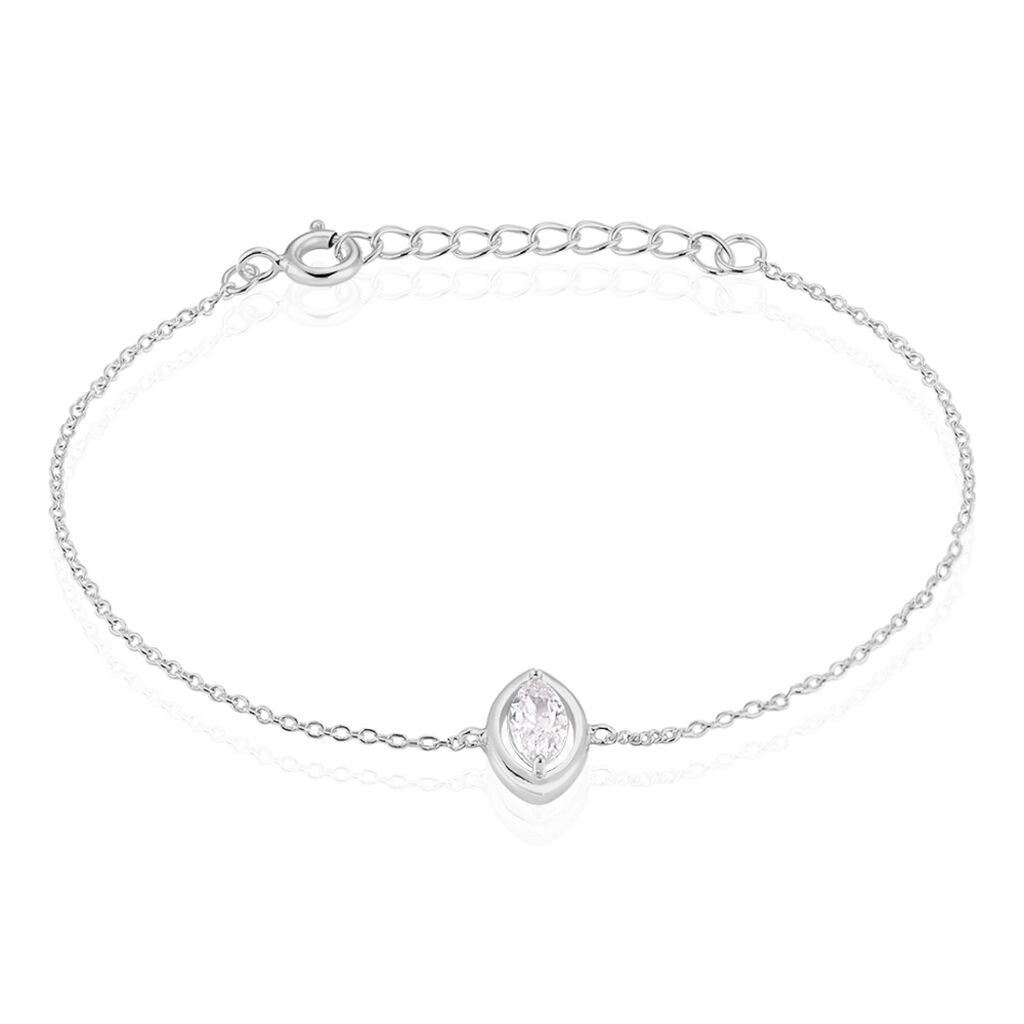 Bracelet Arone Argent Blanc Oxyde De Zirconium - Bracelets fantaisie Femme | Marc Orian