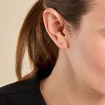 Boucles D'oreilles Puces Celesta Argent Blanc - Puces Femme | Marc Orian