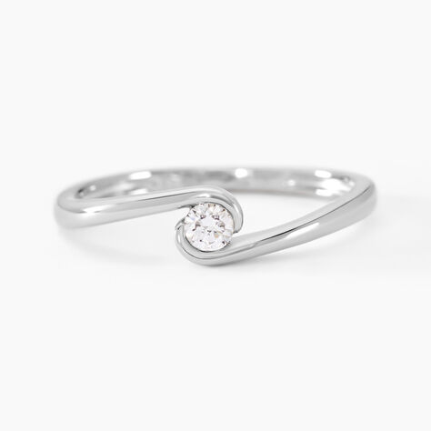 Bague Dulce Argent Blanc Diamant Synth&eacute;tique - Solitaires Femme | Marc Orian