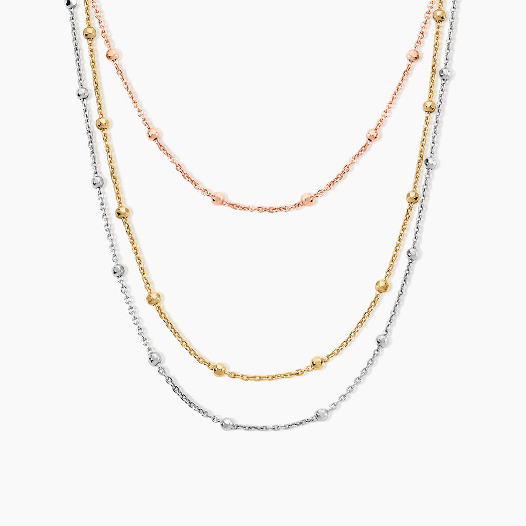 Collier Clorinthe Argent Tricolore - Colliers multirangs Femme | Marc Orian
