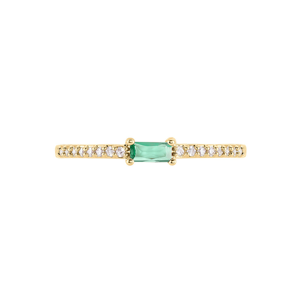 Bague Gamboa Plaqué Or Jaune Verre Oxyde De Zirconium - Bagues de promesse Femme | Marc Orian