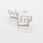 Boucles D'oreilles Puces Eoin Or Blanc Oxyde De Zirconium - Puces Femme | Marc Orian