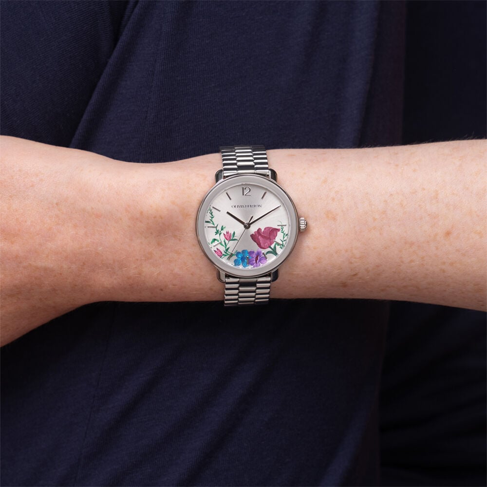 Montre Olivia Burton Vintage Floral Argenté - Montres étanches Femme | Marc Orian
