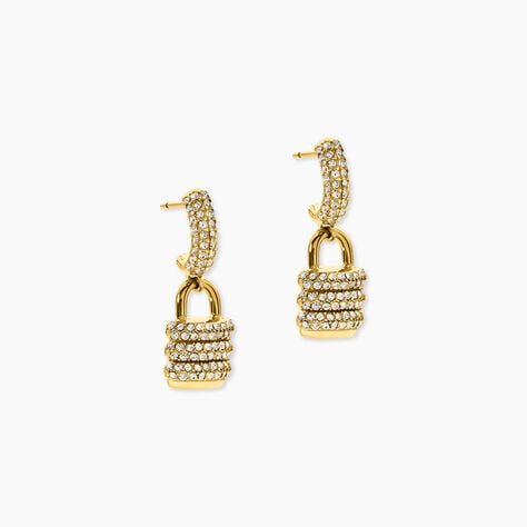 Boucles D'Oreilles Pendantes Guess My Secret Acier Jaune Oxyde De Zirconium - Pendantes Femme | Marc Orian