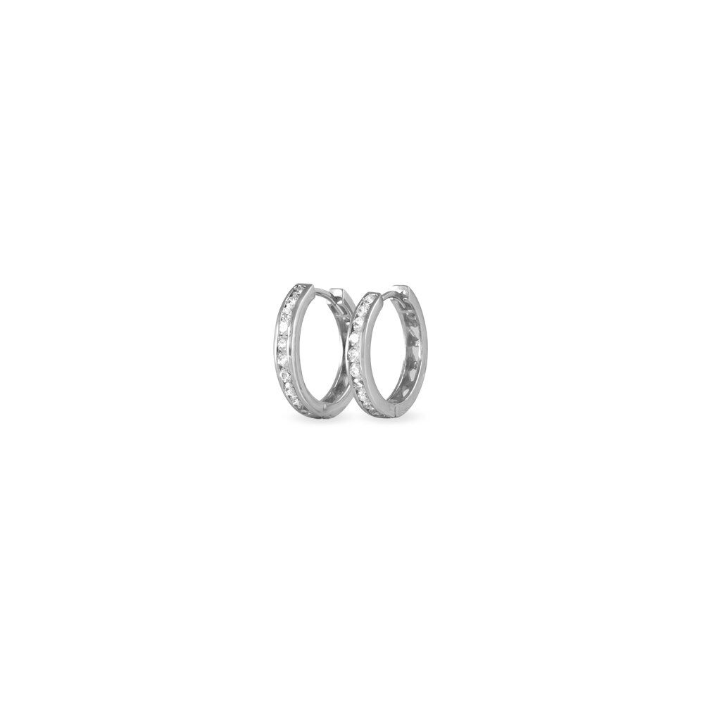 Créoles Calissa Argent Blanc Oxyde De Zirconium - Créoles Femme | Marc Orian