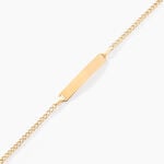 Bracelet Identit&eacute; Etheline Maille Gourmette Or Jaune - Gourmettes Enfant | Marc Orian