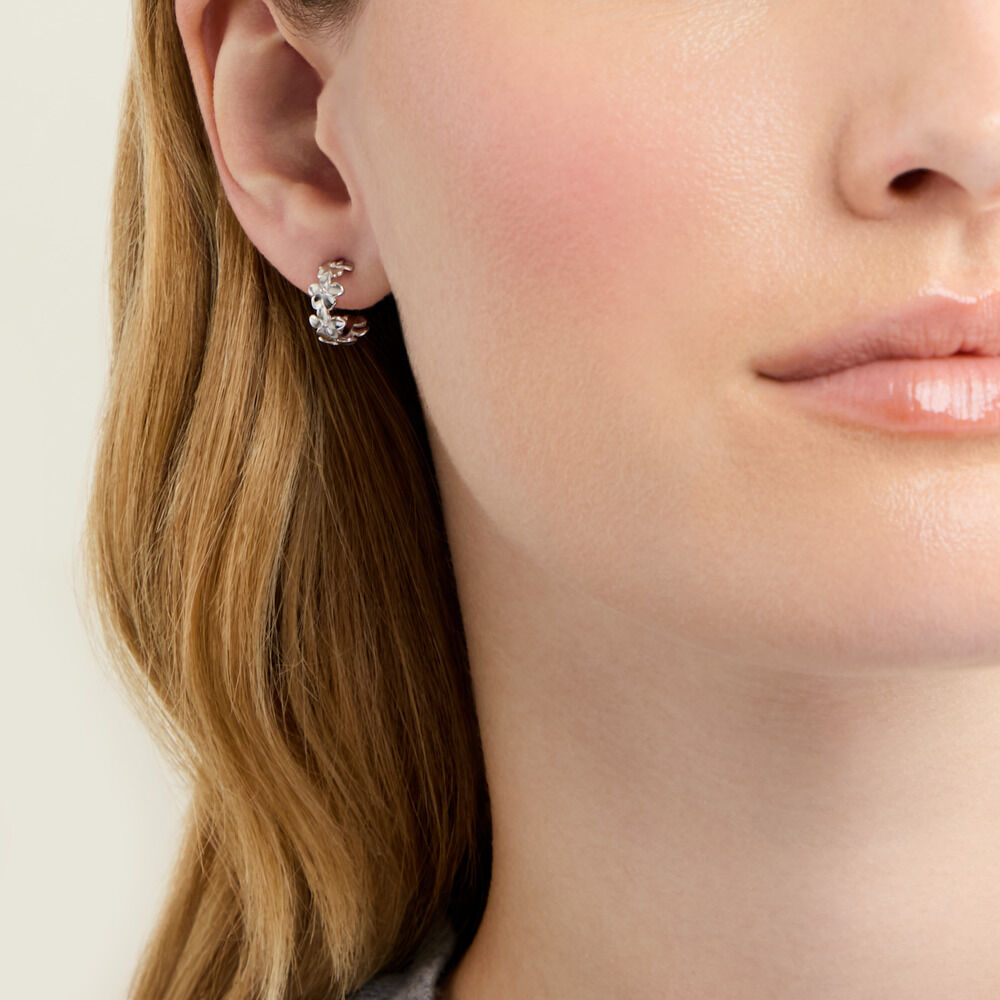 Cr&eacute;oles Olyss Argent Blanc - Cr&eacute;oles Femme | Marc Orian