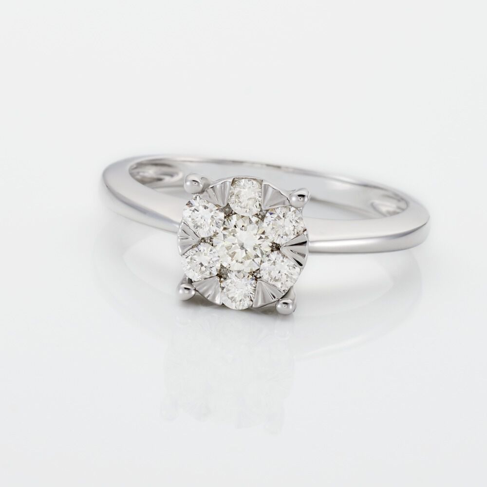 Bague Solitaire Or Blanc Dream Diamants - Parures de mariage Femme | Marc Orian