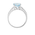 Bague Or Blanc Terese Topaze Oxydes De Zirconium - Bagues pierres fines Femme | Marc Orian