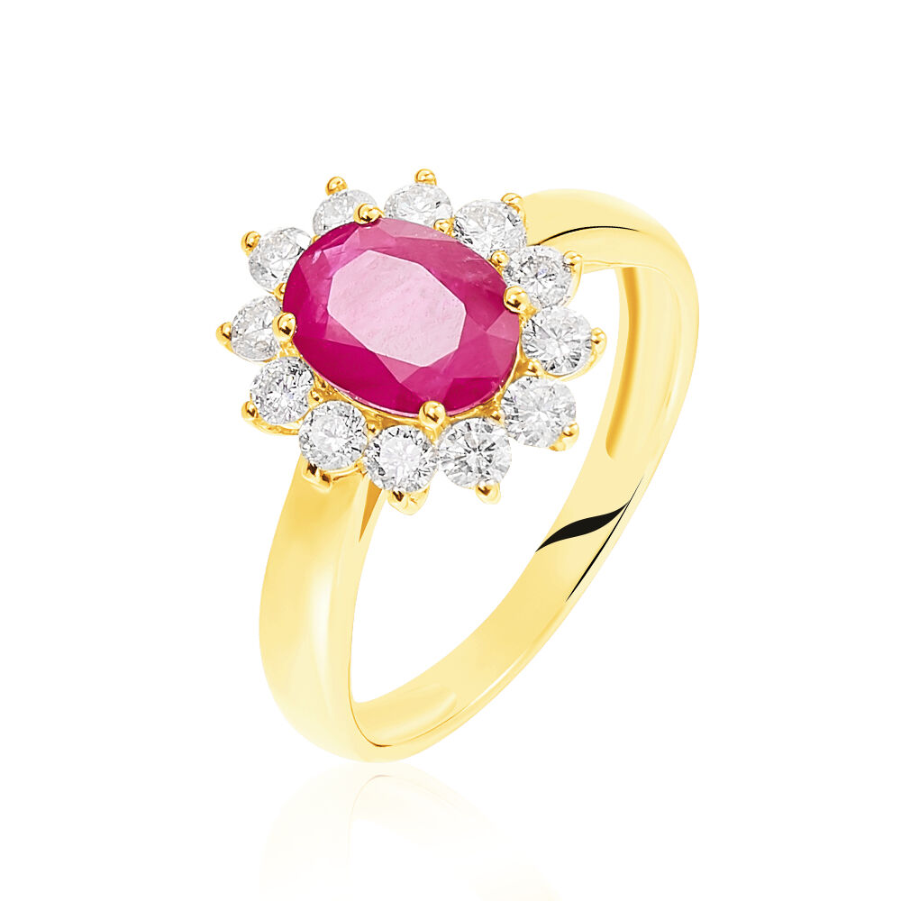 bague rubis or