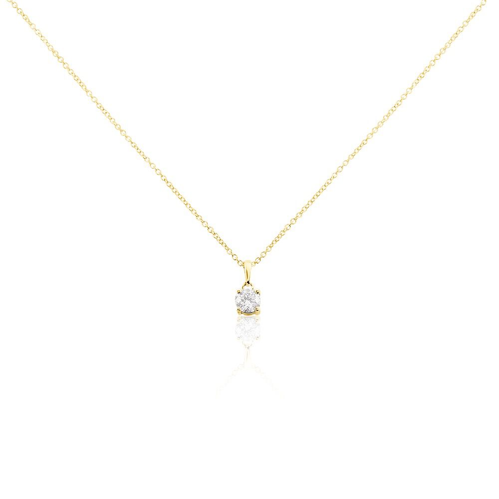 Collier Alexandra Or Jaune Diamant - Colliers solitaires Femme | Marc Orian
