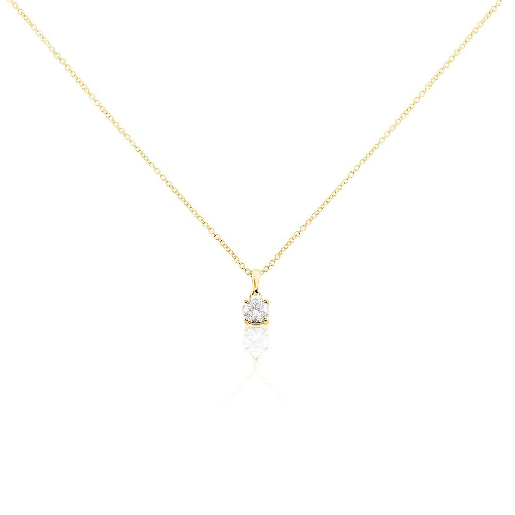 Collier Alexandra Or Jaune Diamant - Colliers solitaires Femme | Marc Orian