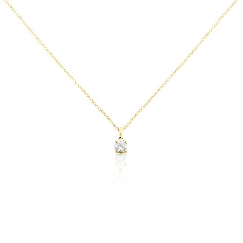 Collier Alexandra Or Jaune Diamant - Colliers solitaires Femme | Marc Orian