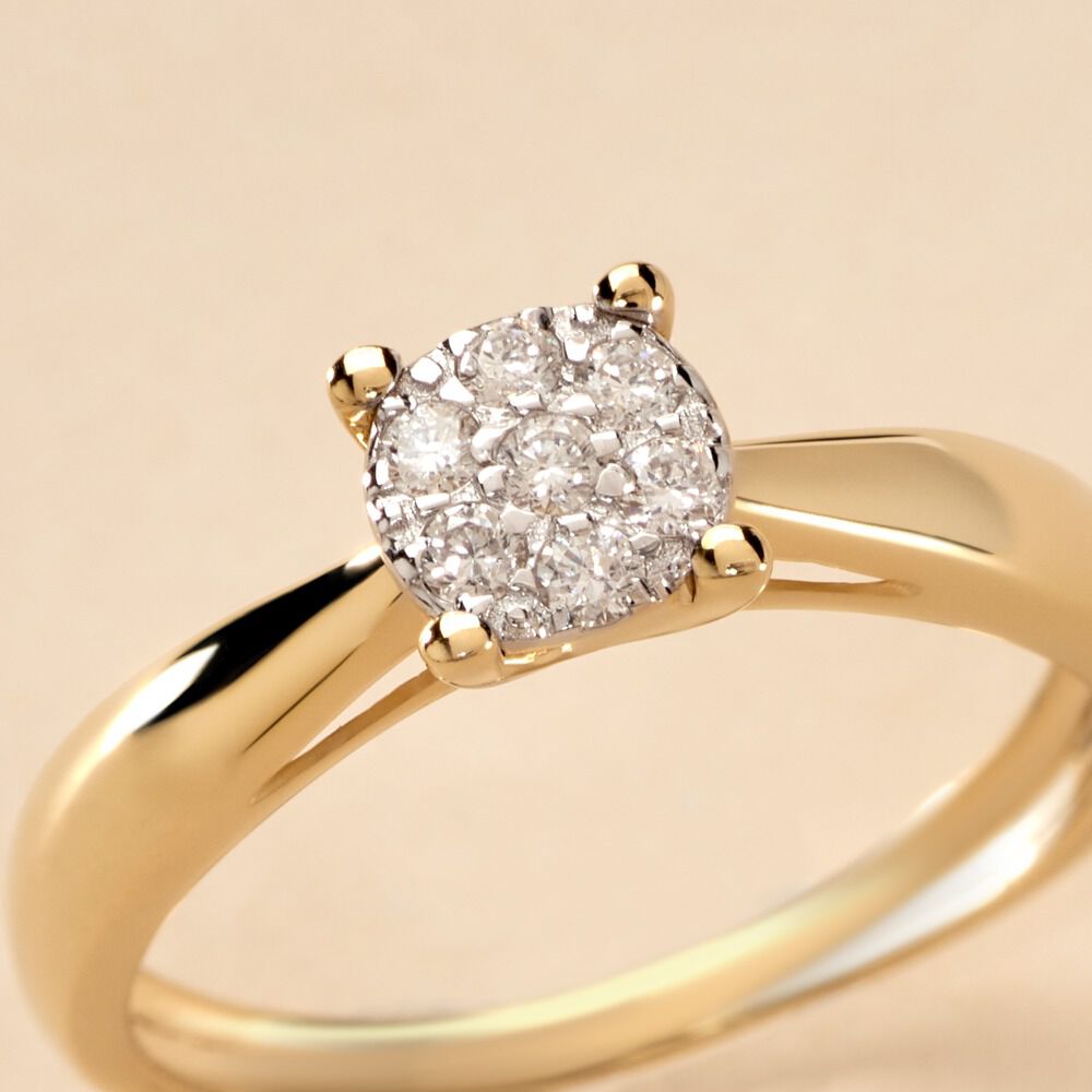 Bague Solitaire Artemis Or Jaune Diamant - Parures de mariage Femme | Marc Orian