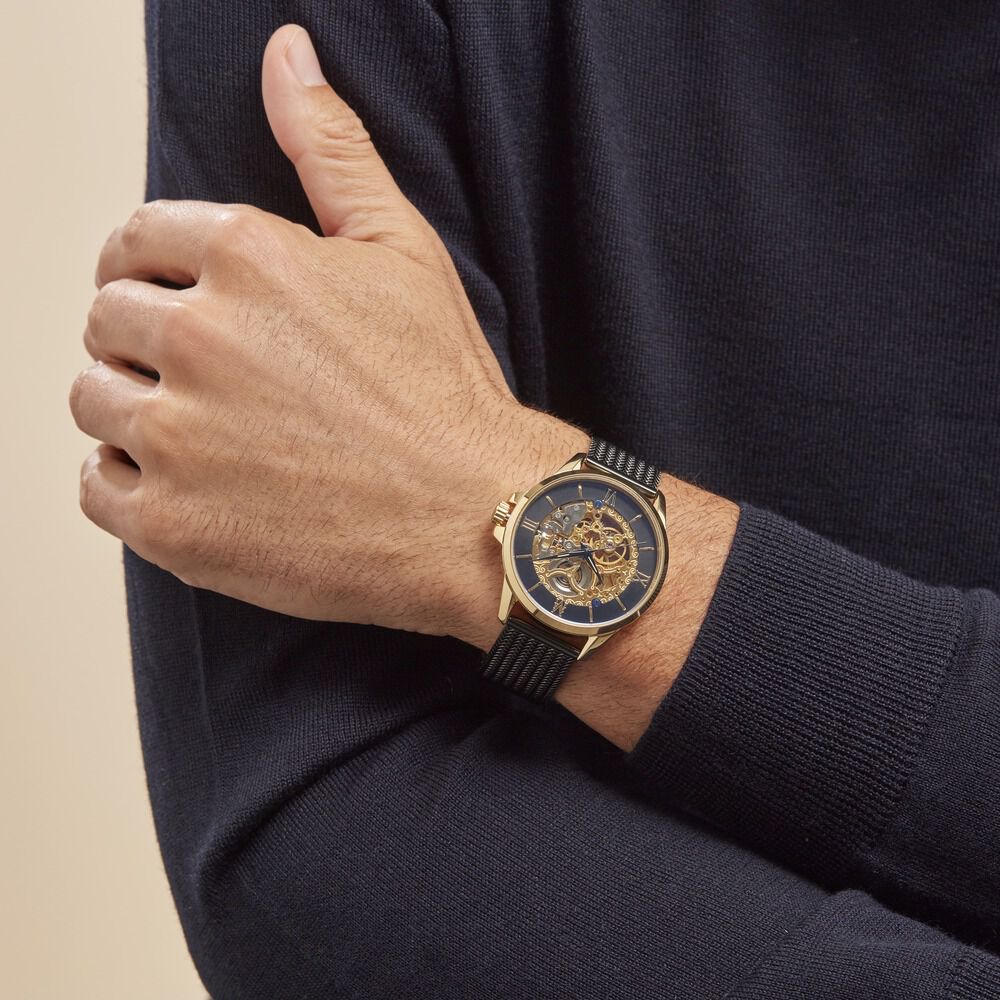 Montre Montignac Round Automatique Noir - Montres automatiques Homme | Marc Orian