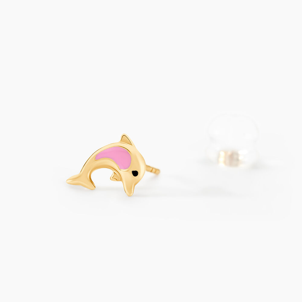 Boucles D'oreilles Puces Or Jaune Mael Smalto - Puces Enfant | Marc Orian