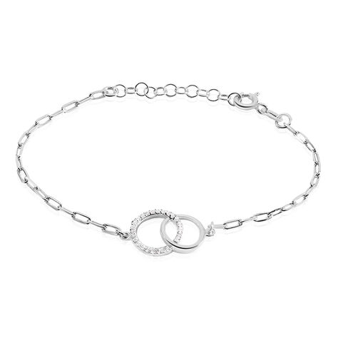 Bracelet Isabel Argent Blanc Oxyde De Zirconium - Bracelets Anneaux Entrelaces Femme | Marc Orian