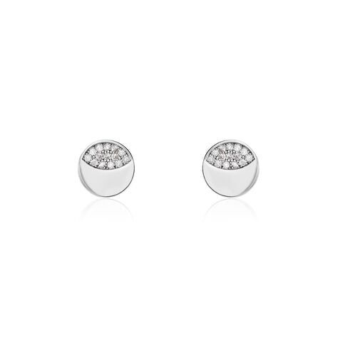 Boucles D'oreilles Puces Argent Grissil Oxydes De Zirconium - Puces Femme | Marc Orian