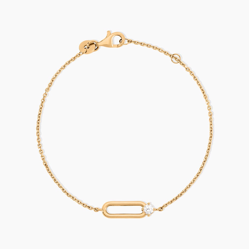 Bracelet Ellin Plaque Or Jaune Oxyde De Zirconium - Bracelets fantaisie Femme | Marc Orian