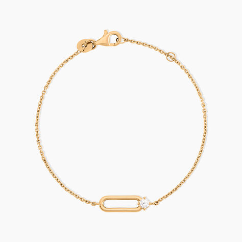 Bracelet Ellin Plaque Or Jaune Oxyde De Zirconium - Bracelets fantaisie Femme | Marc Orian
