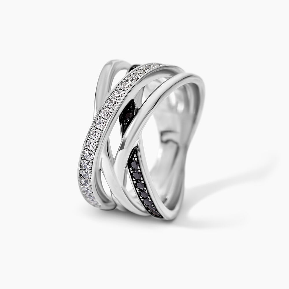 Bague L&eacute;ona Argent Blanc Oxyde De Zirconium - Bijoux fantaisie Femme | Marc Orian