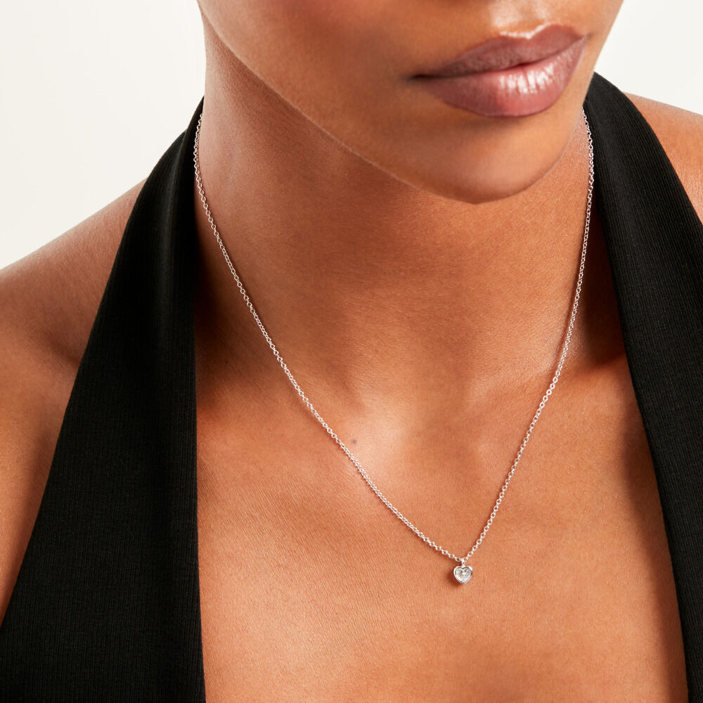 Collier Querida Argent Blanc Oxyde De Zirconium - Colliers avec pierres Femme | Marc Orian