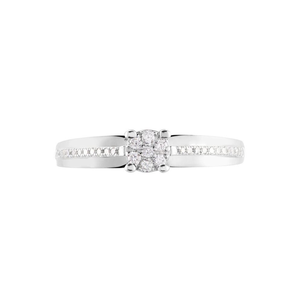 Bague Kate Or Blanc Diamant - Parures de mariage Femme | Marc Orian