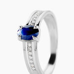 Bague Sylvestine Or Blanc Saphir Et Diamant - Solitaires Femme | Marc Orian