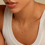 Collier Poem Argent Jaune P&eacute;ridot Oxyde De Zirconium - Colliers avec pierres Femme | Marc Orian