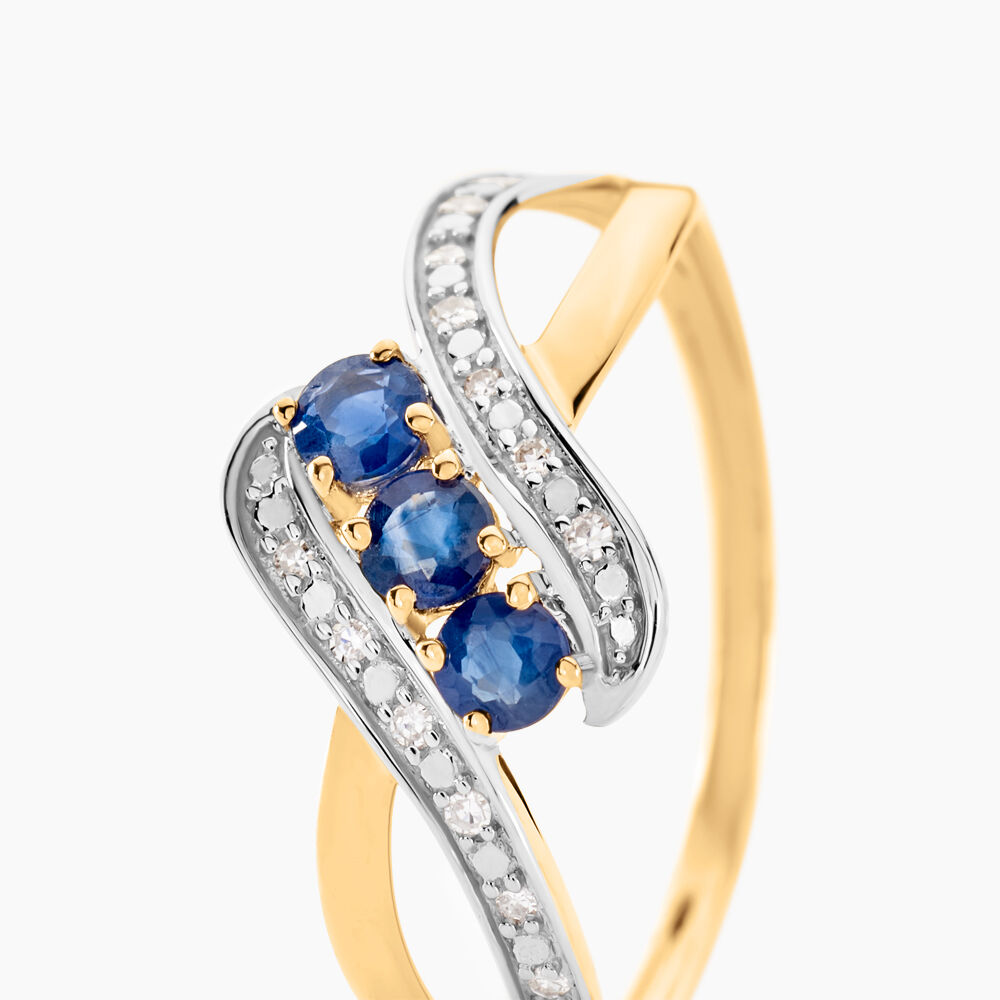 Bague Simma Or Jaune Saphir Et Diamant - Bagues fiançailles Femme | Marc Orian