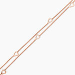 Cha&icirc;ne De Cheville Daria Argent Rose - Chaines de cheville Femme | Marc Orian