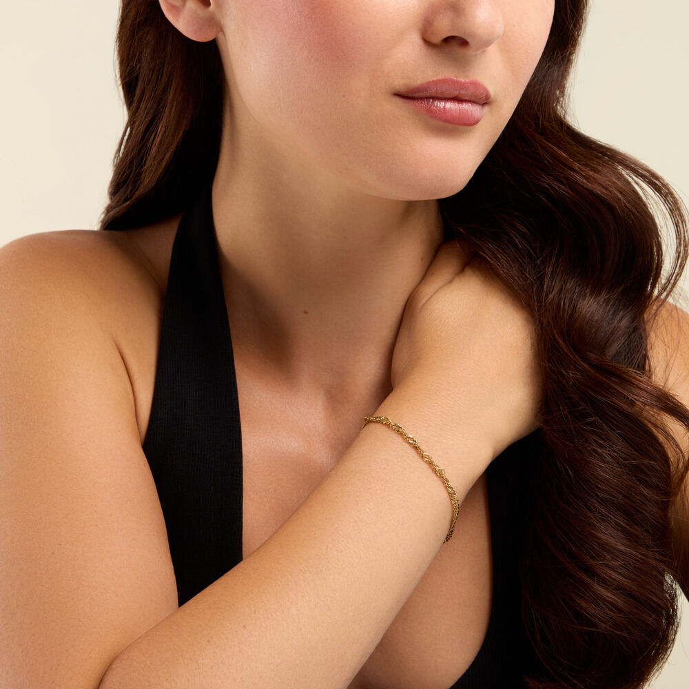 Bracelet Cinthia Acier Jaune - Bracelets mailles Femme | Marc Orian