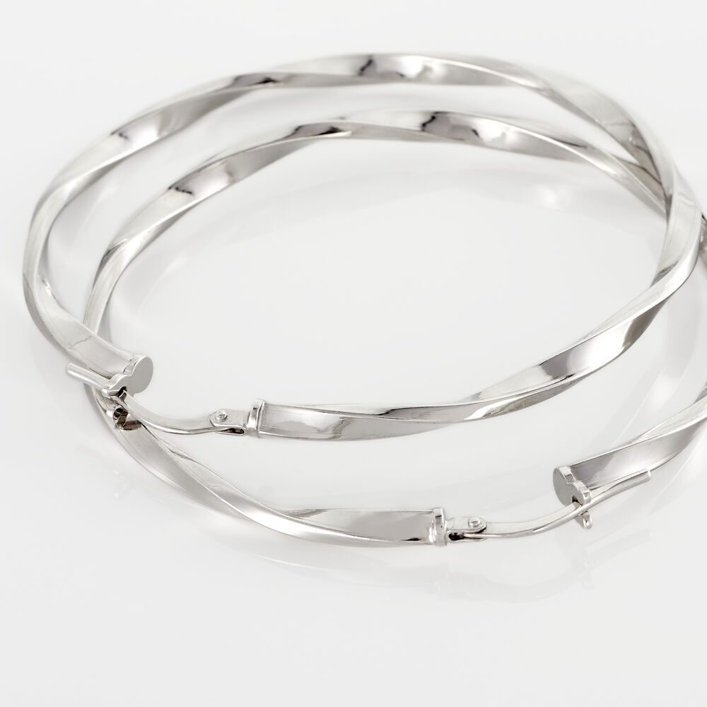 Créoles Argent Blanc Ires - Créoles Femme | Marc Orian