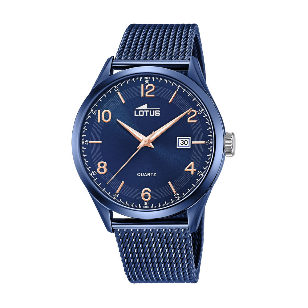 Montre Lotus Minimalist Bleu - HIMHEQB8400 • Marc Orian | Bijouterie en  ligne