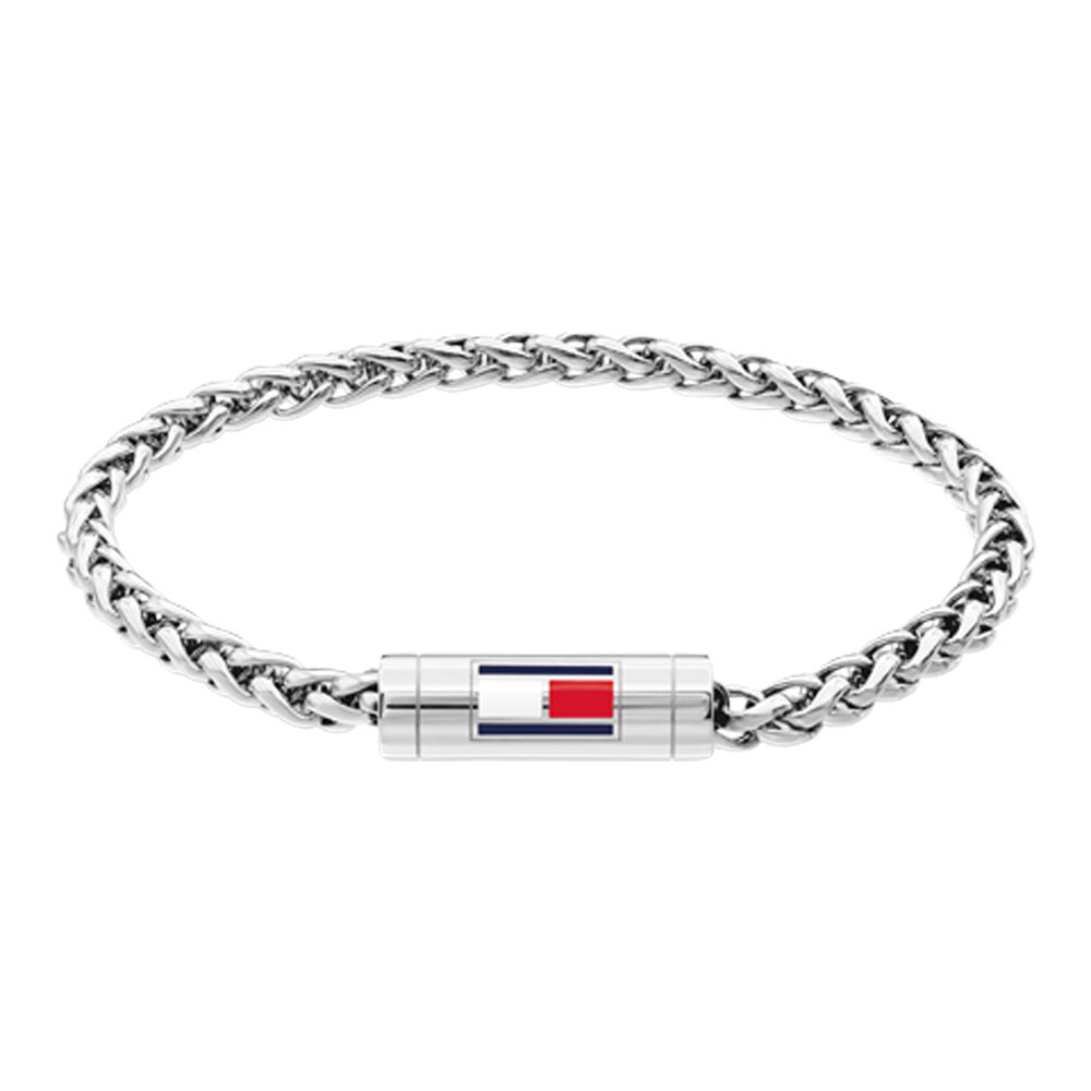 Bracelet Tommy Hilfiger Adjustable Barrel Acier Blanc - Bracelets cha&icirc;nes Homme | Marc Orian