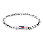 Bracelet Tommy Hilfiger Adjustable Barrel Acier Blanc - Bracelets cha&icirc;nes Homme | Marc Orian