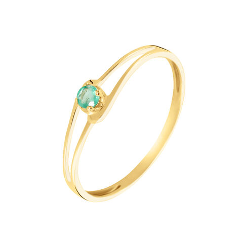 Bague Alisha Or Jaune Emeraude - Bagues Femme | Marc Orian