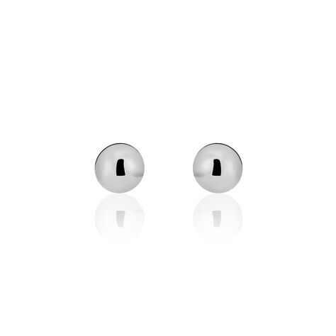 Boucles D'oreilles Puces Fidelia Boule Or Blanc - Puces Femme | Marc Orian