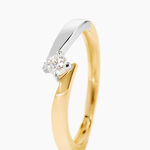 Bague Solitaire Francienne Or Bicolore Diamant - Solitaires Femme | Marc Orian