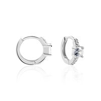 Créoles Argent Blanc Gregh Oxydes De Zirconium