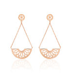 Boucles D'oreilles Pendantes Auxane Acier Rose - Pendantes Femme | Marc Orian